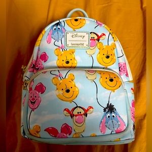 Loungefly Disney Winnie the Pooh Balloon Friends Double Strap Shoulder Bag